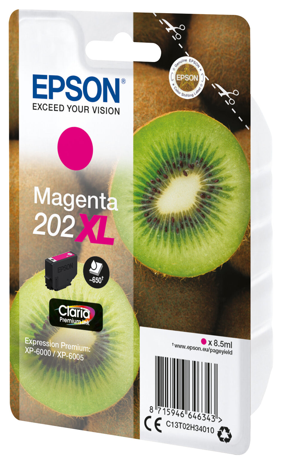 Epson Kiwi Singlepack Magenta 202XL Claria Premium Ink