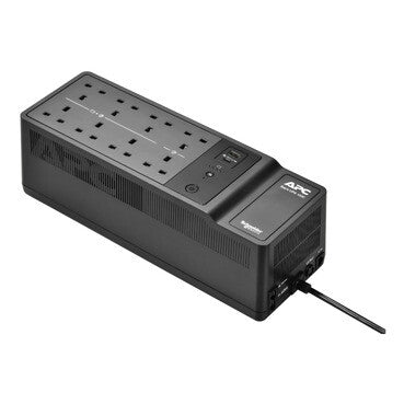 APC Back-UPS, 1050VA/600W Floor/Wall Mount, 230V, 8x British BS1363A outlets, USB Type A+C Port, User Replaceable Battery