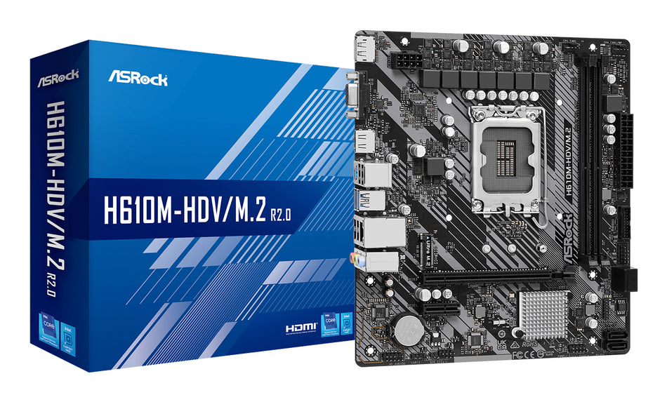 Asrock H610M-HDV/M.2 R2.0 motherboard Intel H610 LGA 1700 micro ATX
