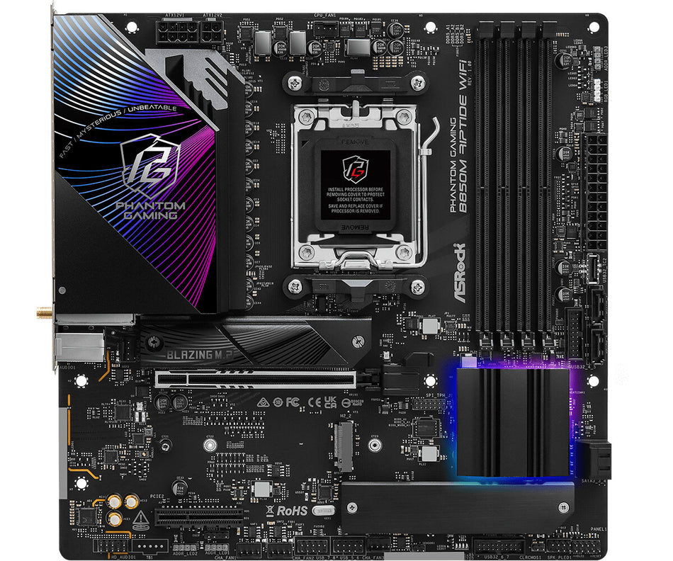 Asrock Phantom Gaming B850M Riptide WiFi AMD B850 Socket AM5 micro ATX