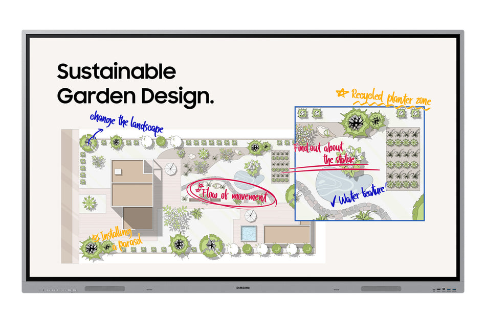 Samsung WE65FX interactive whiteboard 165.1 cm (65") 3840 x 2160 pixels Grey HDMI
