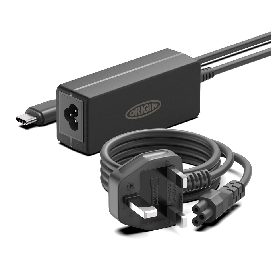 Origin Storage Origin 65W USB-C Adapter with UK Cable