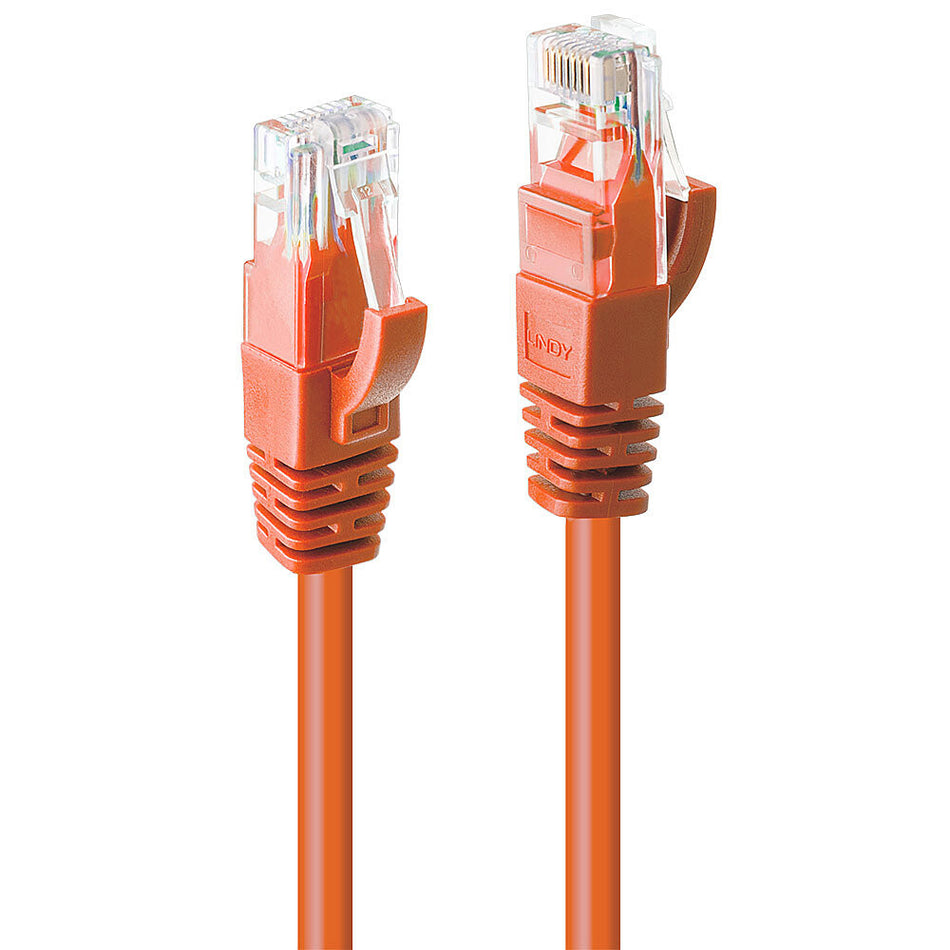 Lindy 3m Cat.6 U/UTP Network Cable, Orange