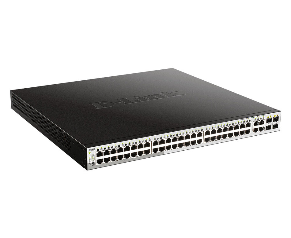 D-Link 52-Port PoE Gigabit Smart Managed Switch including 4 x 100/1000Mbps Combo Ports