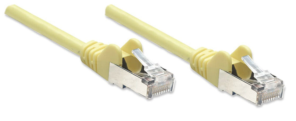 Intellinet Network Patch Cable, Cat5e, 7.5m, Yellow, CCA, SF/UTP, PVC, RJ45, Gold Plated Contacts, Snagless, Booted, Lifetime Warranty, Polybag