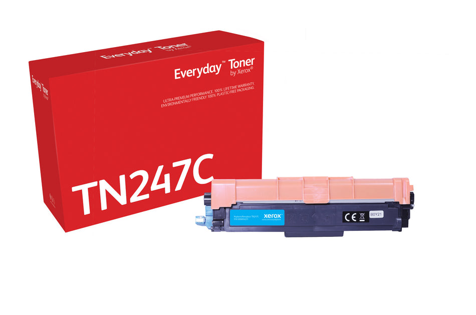 Everyday ™ Cyan Toner by Xerox compatible with Brother TN247C, High capacity