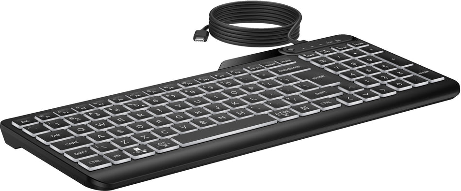 HP 405 Multi-Device Backlit Wired Keyboard