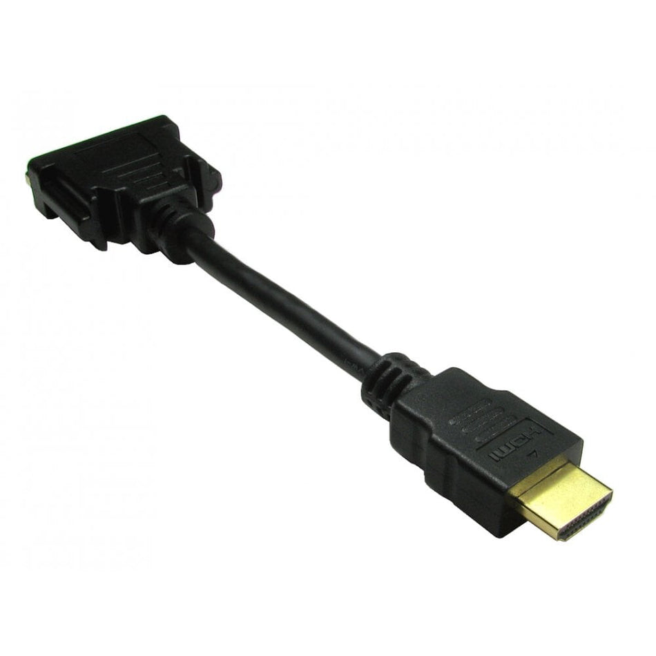 Cables Direct CDL-DV005CAB video cable adapter 0.15 m HDMI DVI-D Black