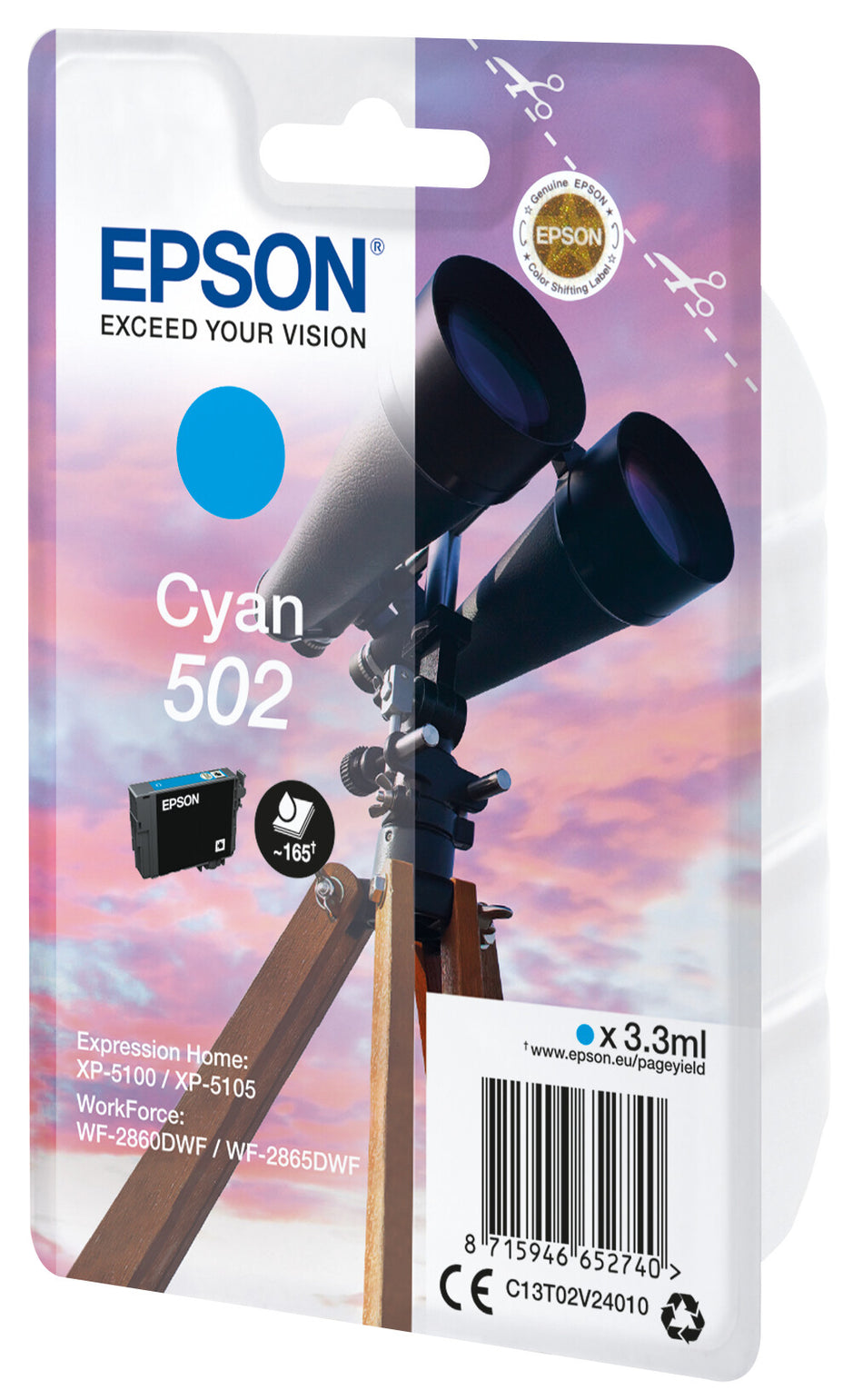 Epson Singlepack Cyan 502 Ink