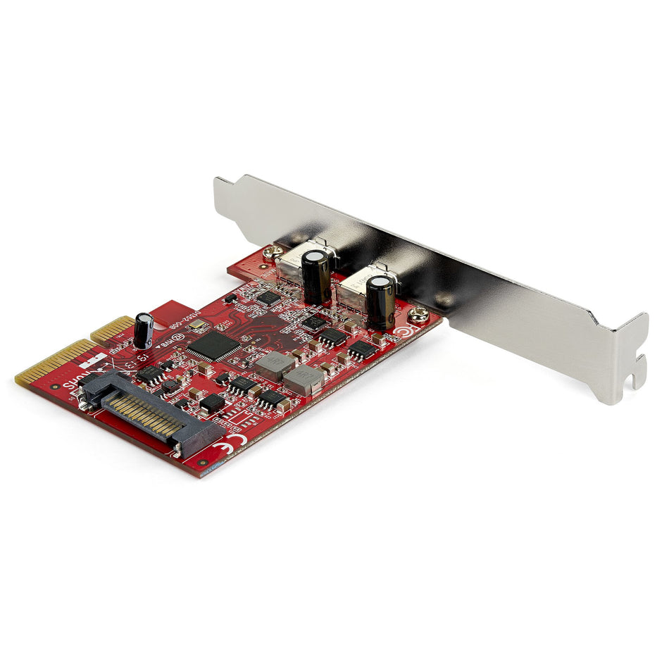 StarTech.com 2-Port USB 3.2 Gen 2 PCIe Card, USB-C 10Gbps SuperSpeed PCI Express 3.0 x4 Controller Card, USB Type-C Adapter Card, Data Only, Windows/macOS/Linux, TAA