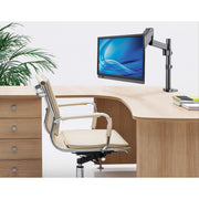 Manhattan Desk Mount for TV & Monitors (Full Motion Gas Spring), For screens 13" to 27", Clamp or Grommet Assembly, VESA compatibility: 75x75mm and 100x100mm - check the dimensions of the four mounting holes on back of screen to ensure it fits, Max 8kg,