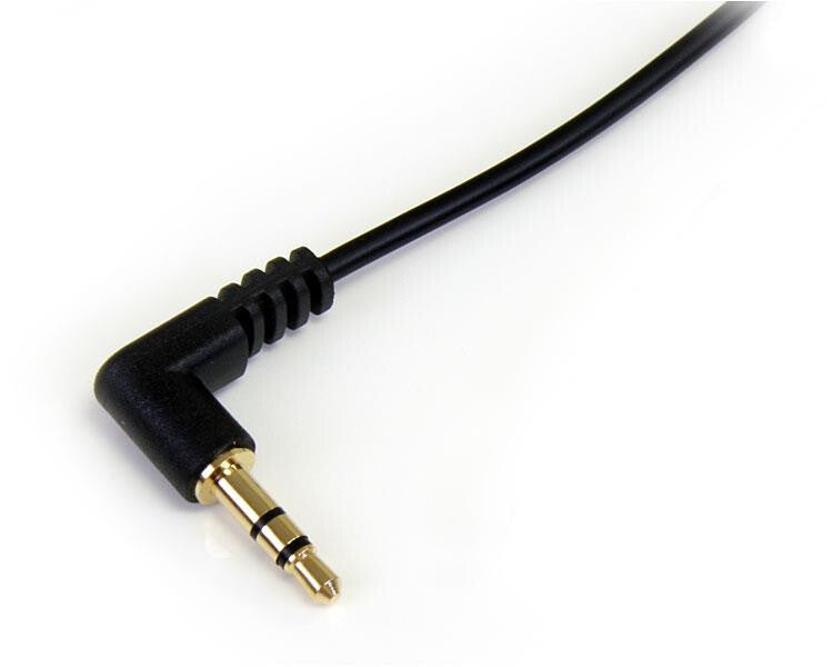 StarTech.com 1 ft Slim 3.5mm to Right Angle Stereo Audio Cable - M/M