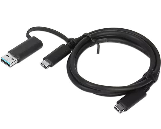 Lenovo 4X90U90618 USB cable USB 3.2 Gen 1 (3.1 Gen 1) 1 m USB A/USB C USB C Black