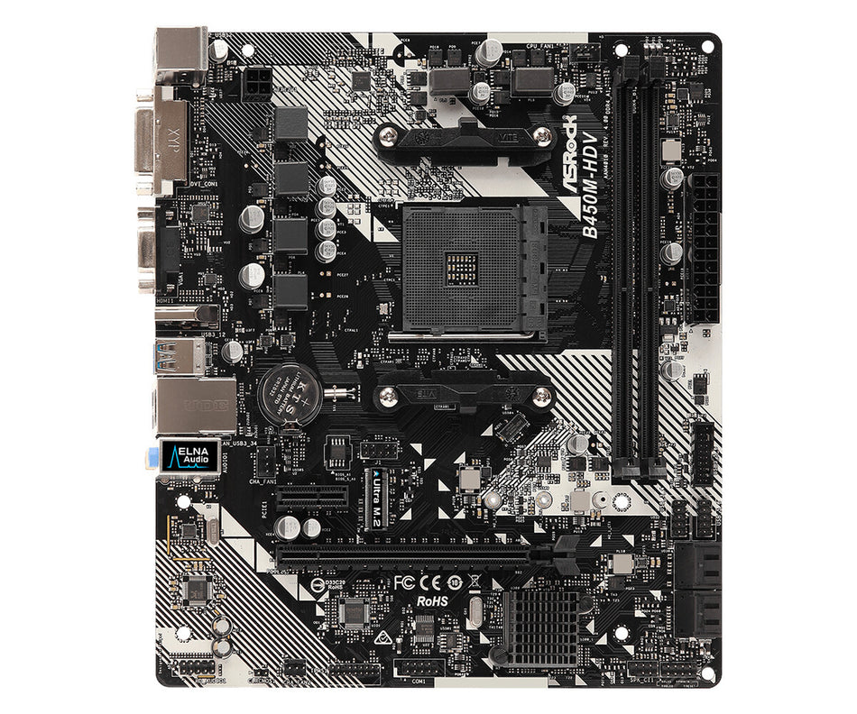 Asrock B450M-HDV R4.0 AMD B450 Socket AM4 micro ATX