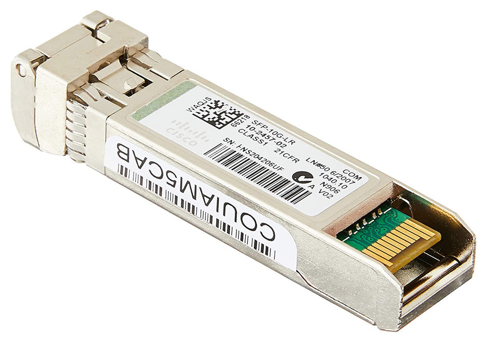 Cisco 10GBASE-LR SFP Module for 10-Gigabit Ethernet Deployments, Hot Swappable, 5-Year Standard Warranty (SFP-10G-LR=)