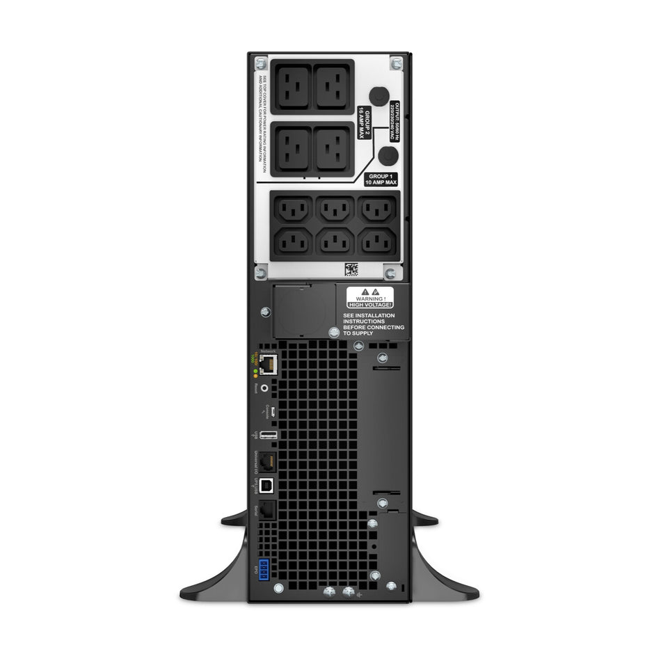 APC Smart-UPS On-Line, 5kVA, Tower, 230V, 6x C13+4x C19 IEC outlets, Network Card+SmartSlot, Extended runtime, W/O rail kit