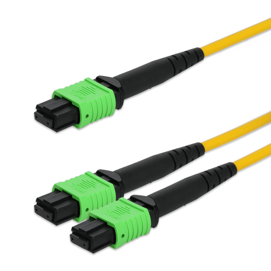 AddOn Networks ADD-MPO-2MPO3M9SMFLZ InfiniBand/fibre optic cable 3 m 2x MPO OFNG Green, Yellow