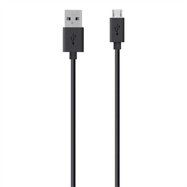 Belkin USB A - Micro-USB, 2m USB cable USB 2.0 Micro-USB B 0.48 Gbit/s Black