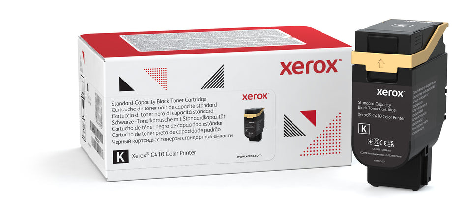 Xerox Genuine ® C410 Color Printer/VersaLink® C415 Color Multifunction Printer Black Standard capacity Toner Cartridge (2400 Pages) - 006R04677