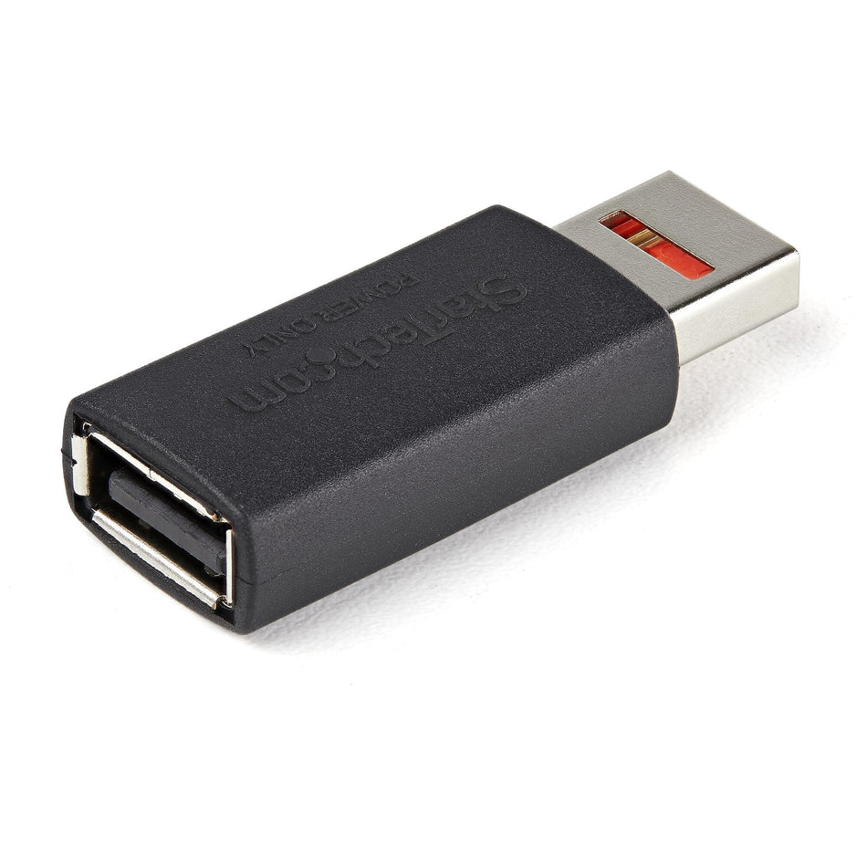 StarTech.com Secure Charging USB Data Blocker Adapter – Male to Female USB-A Charge-Only Adapter – No-Data Charge/Power-Only Adapter for Phone/Tablet – Data Blocking USB Protector Adapter