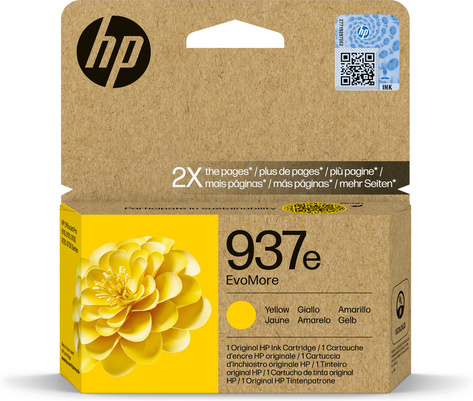 HP 937e EvoMore Yellow Original Ink Cartridge