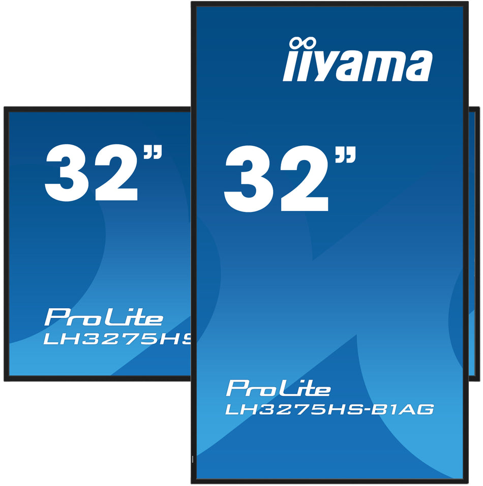 iiyama LH3275HS-B1AG Signage Display Digital signage flat panel 81.3 cm (32") LCD Wi-Fi 500 cd/m² Full HD Black Built-in processor Android 11 24/7