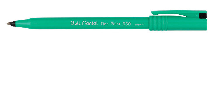 Pentel Fine Point R50 Black Stick ballpoint pen 12 pc(s)