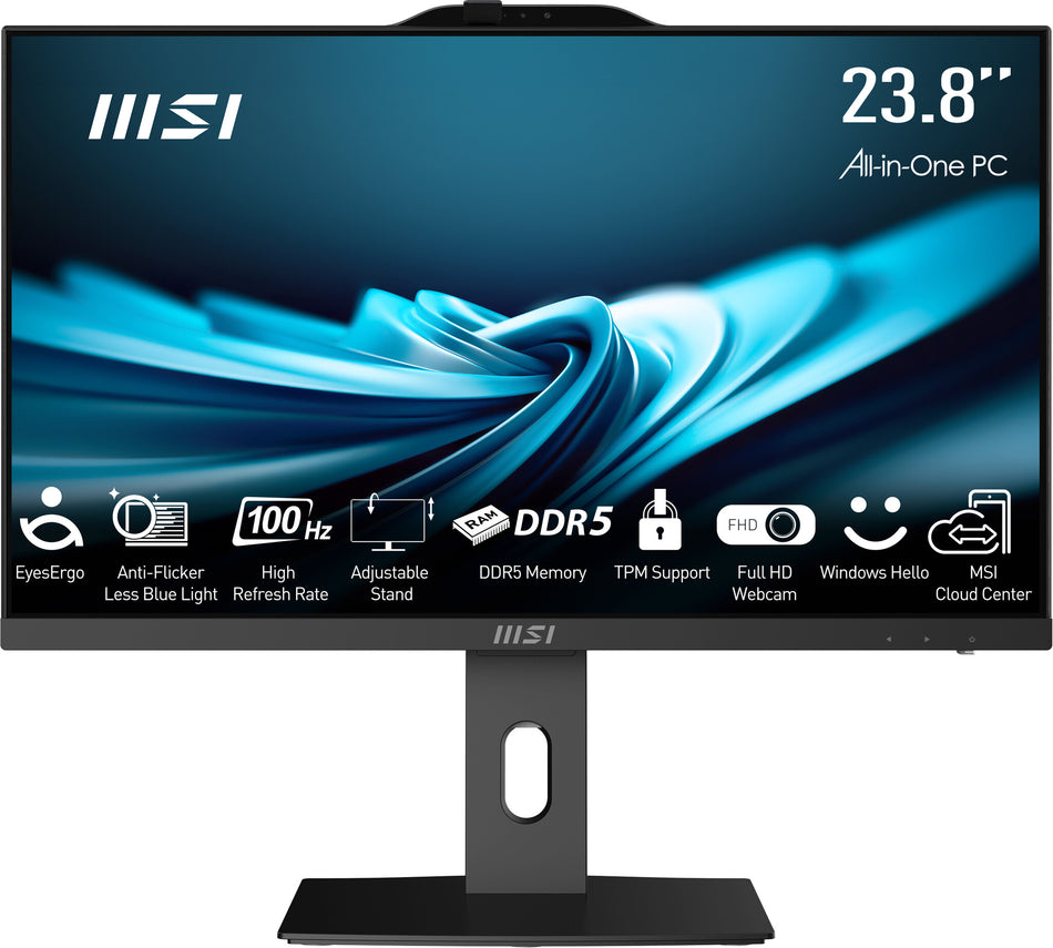 MSI Pro AP242P 14M Intel Core i5 14400 All in One PC, (8GB RAM, 512GB SSD, Windows 11PRO), 23.8 Inch IPS Screen/UHD Graphics/Type-C/USB/LAN/HDMI/DP/WiFi 6E/BT 5.3/VESA