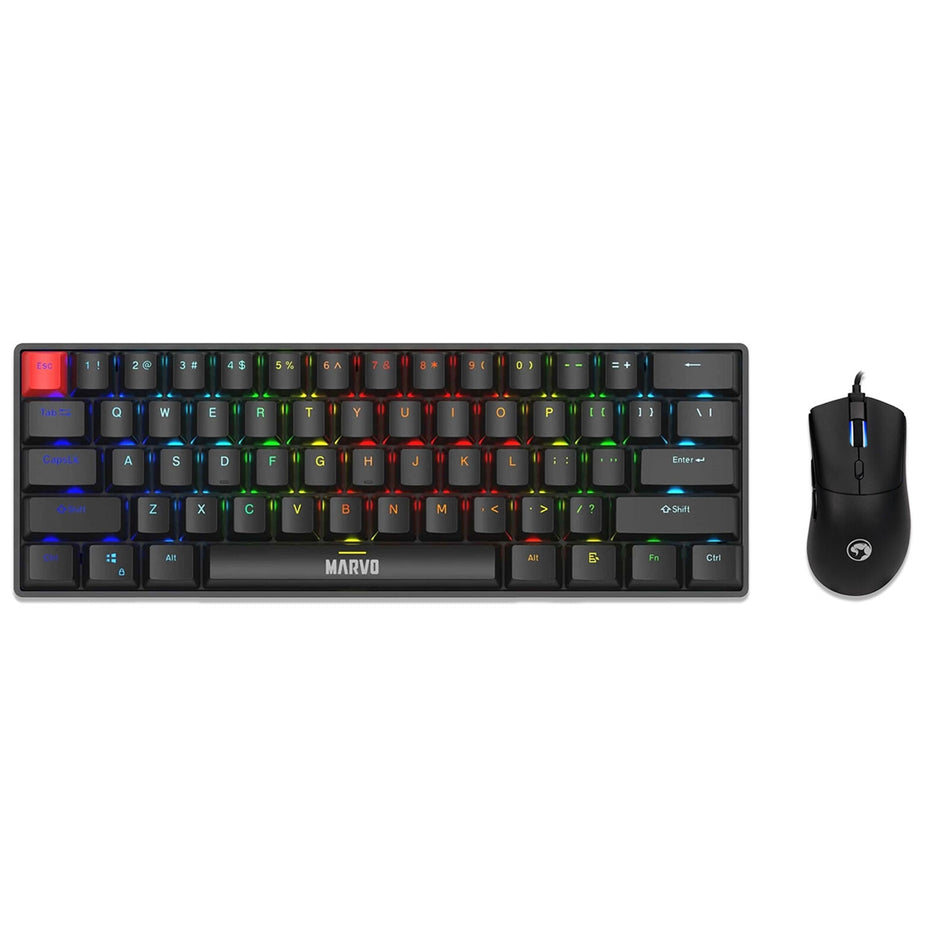 Marvo Scorpion and Mouse Bundle, Scorpion KG933G Saber 61 , Scorpion G950 Niro 40 Gaming Mouse keyboard QWERTY English Black