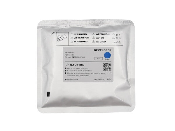 Data Direct Konica Minolta C250i/C300i /C360i Developer Cyan Bag Only For AAV71KH AAV70KD