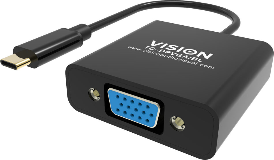 Vision TC-USBCVGA/BL video cable adapter USB Type-C VGA (D-Sub) Black