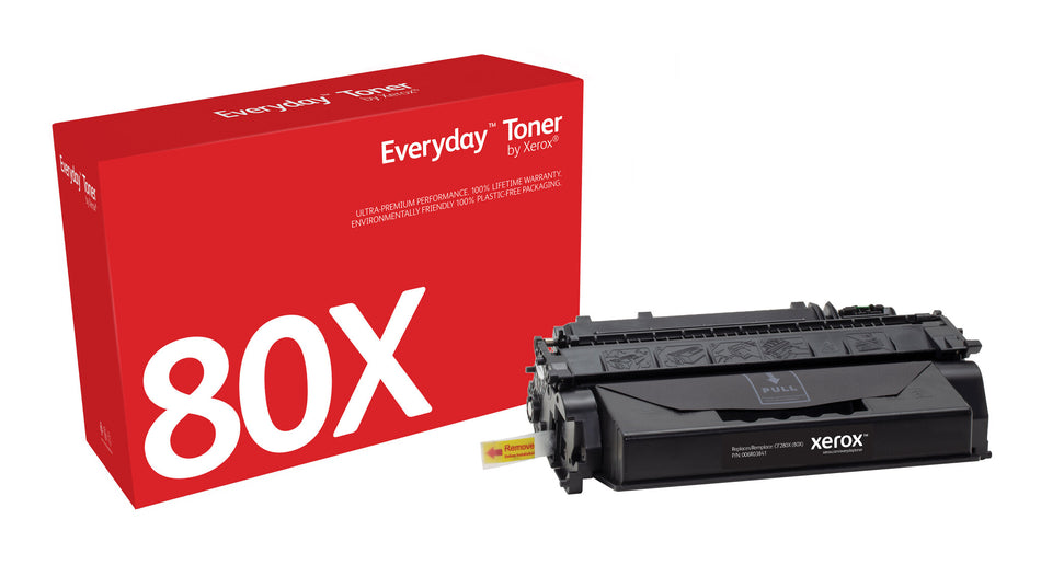 Everyday ™ Black Toner by Xerox compatible with HP 80X (CF280X), High capacity