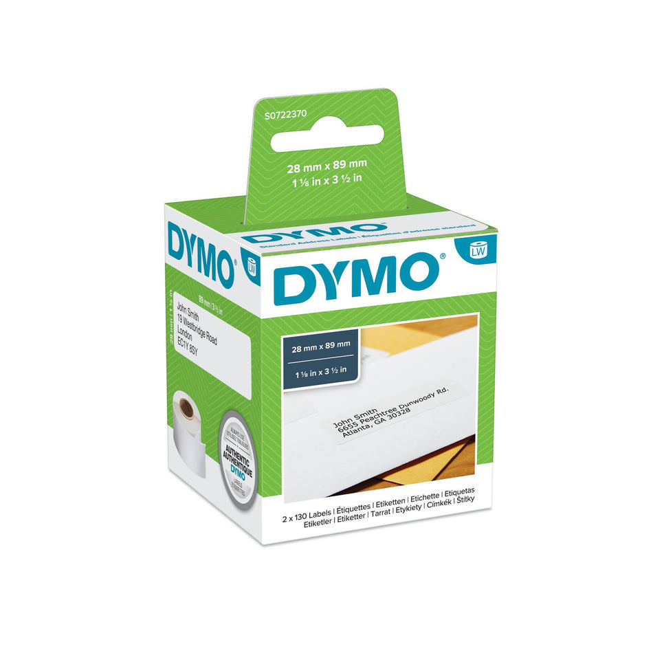 DYMO Standard Address Labels - 28 x 89 mm - S0722370