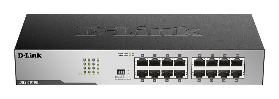 D-Link DGS-1016D 16-Port Gigabit Unmanaged Desktop Switch