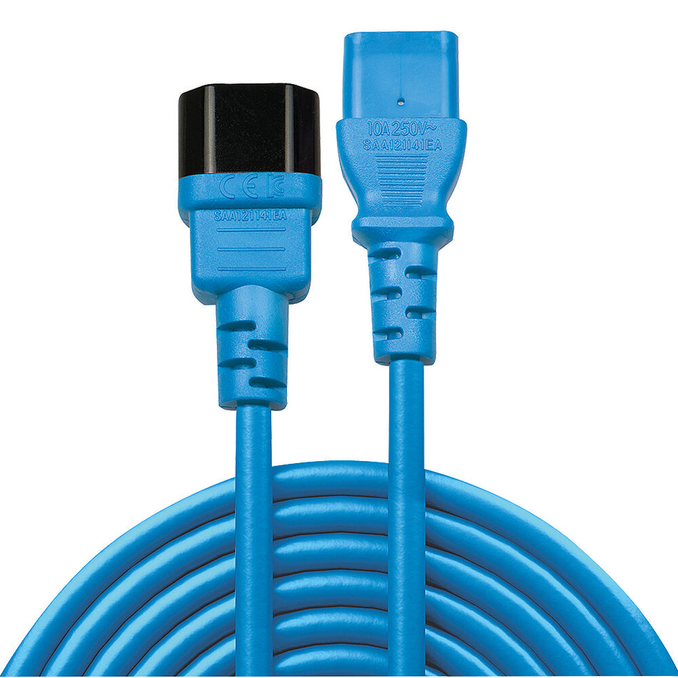 Lindy 2m IEC Extension Cable, Blue