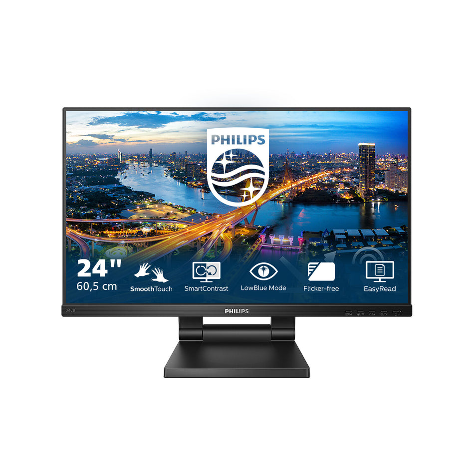 Philips 242B1TC/00 computer monitor 60.5 cm (23.8") 1920 x 1080 pixels Full HD LED Touchscreen Black