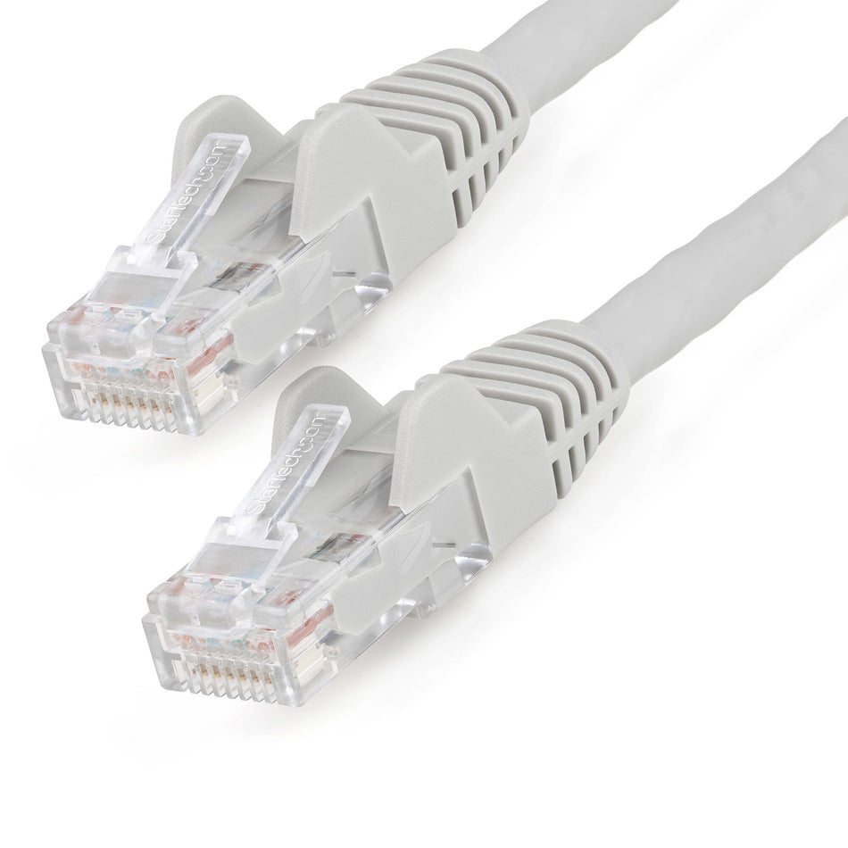 StarTech.com 5m CAT6 Ethernet Cable - LSZH (Low Smoke Zero Halogen) - 10 Gigabit 650MHz 100W PoE RJ45 10GbE UTP Network Patch Cord Snagless with Strain Relief - Grey, CAT 6, ETL Verified, 24AWG