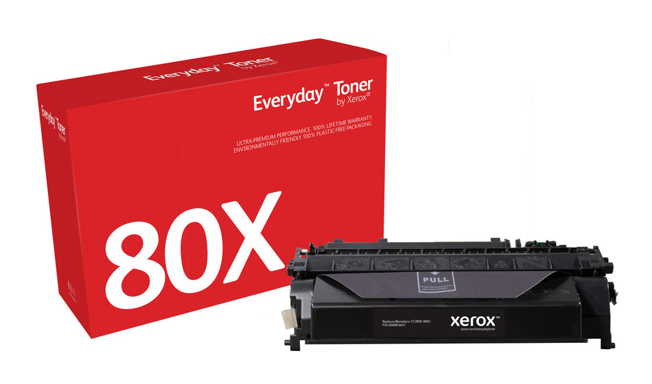 Everyday™ Black Toner by Xerox compatible with HP 80X (CF280X), High capacity