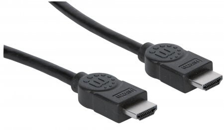 Manhattan HDMI 4K@60Hz Cable with Ethernet, 2m, Certified, Suitable for ALL 4K & 1080p/HD uses - when upgrading now or have it ready for when you need it, Male to Male, Black, Ultra HD 4k x 2k, Lifetime Warranty, Premium High Speed, Equivalent to HDMM2MP