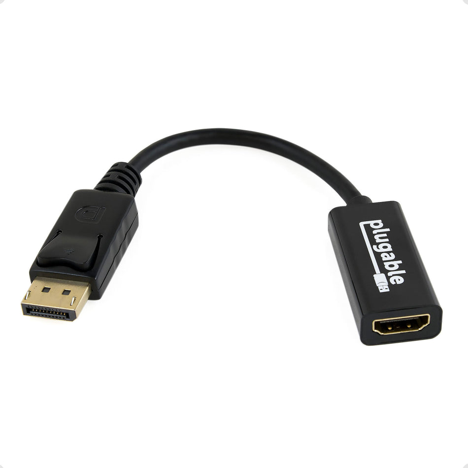 Plugable Technologies Passive DisplayPort to HDMI Adapter, Driverless, Compatible with Windows and Linux Systems and Displays up to 4K UHD 3840x2160@30Hz