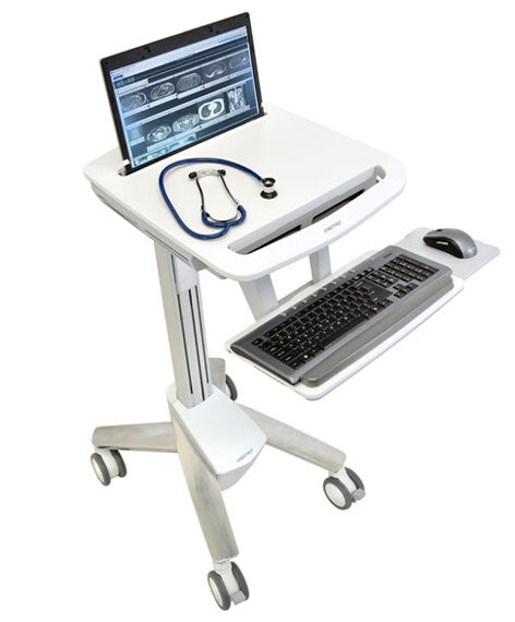 Ergotron StyleView EMR Laptop Cart, SV40 Aluminium, Grey, White Multimedia cart