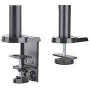 Manhattan Desk Mount for TV & Monitors (Full Motion Gas Spring), For screens 13" to 27", Clamp or Grommet Assembly, VESA compatibility: 75x75mm and 100x100mm - check the dimensions of the four mounting holes on back of screen to ensure it fits, Max 8kg,