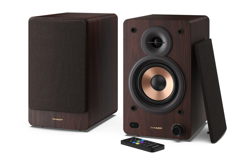 Sharp BOOKSHELF SPEAKERS 2-way Brown Wired & Wireless 60 W