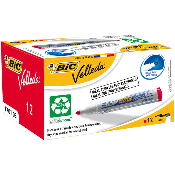 BIC Whiteboard Velleda ECOlutions 1701 marker 12 pc(s) Red