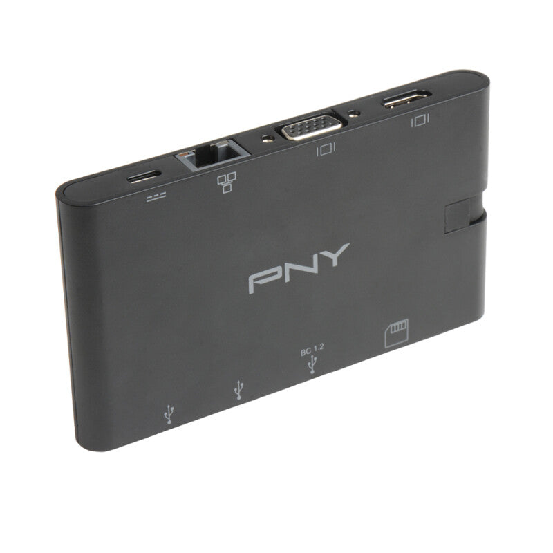 PNY A-2UF-2TC-K01-RB laptop dock/port replicator Docking Black