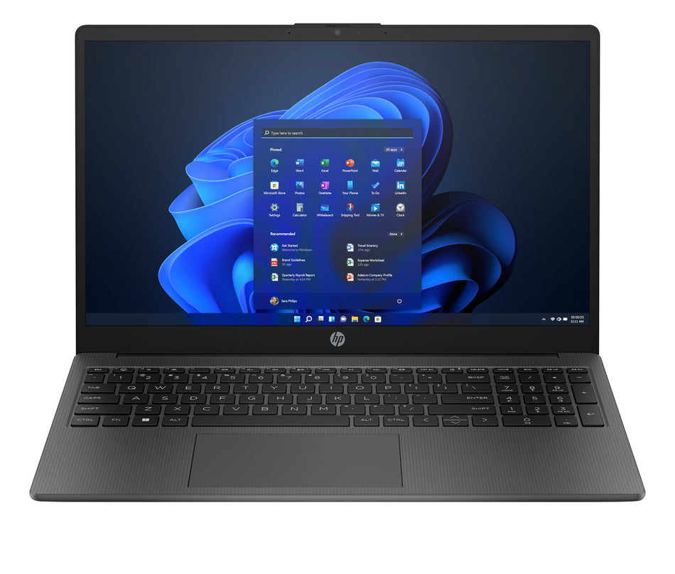HP 250 15.6 inch G10 Notebook PC Intel® Core™ i5 i5-1334U Laptop 39.6 cm (15.6") Full HD 8 GB DDR4-SDRAM 256 GB SSD Wi-Fi 6 (802.11ax) Windows 11 Pro Silver