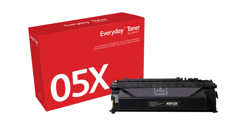 Everyday ™ Black Toner by Xerox compatible with HP 05X (CE505X), High capacity