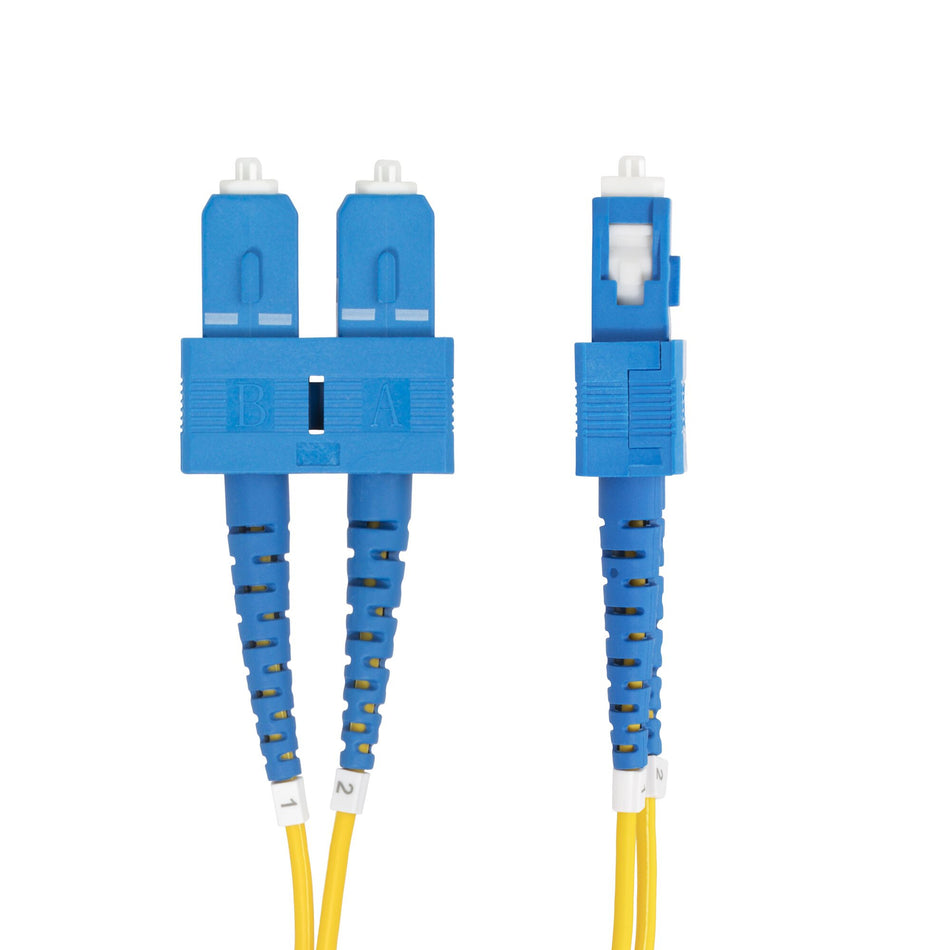 StarTech.com 30m (98.4ft) SC to SC (UPC) OS2 Single Mode Duplex Fiber Optic Cable, 9/125µm, 40G/100G Zipcord, Bend Insensitive, Low Insertion Loss - LSZH Fiber Jumper Cord