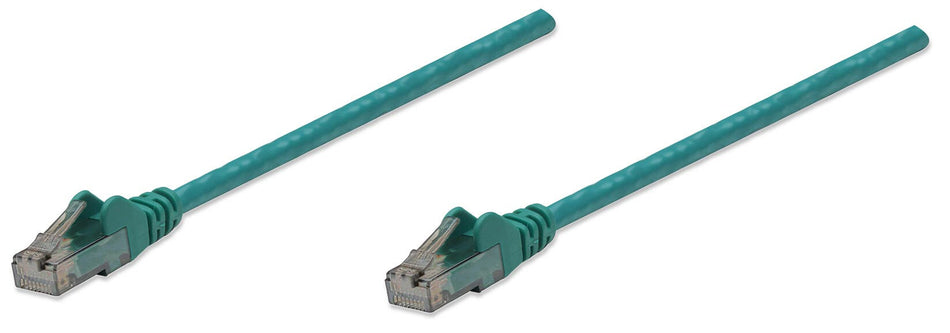 Intellinet Network Patch Cable, Cat6, 10m, Green, CCA, U/UTP, PVC, RJ45, Gold Plated Contacts, Snagless, Booted, Lifetime Warranty, Polybag