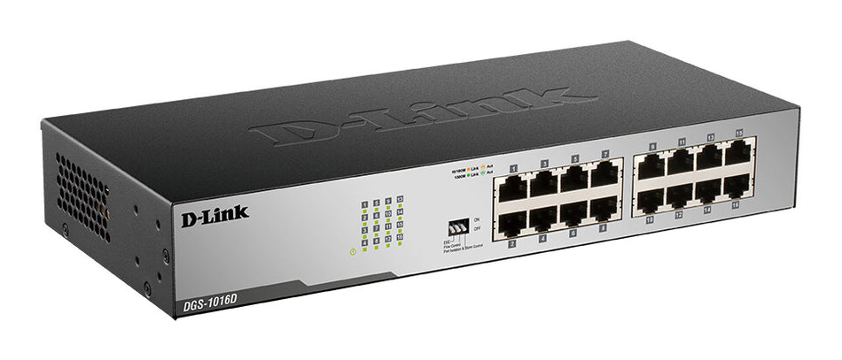 D-Link DGS-1016D 16-Port Gigabit Unmanaged Desktop Switch